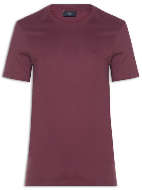 Camiseta Masculina Básica Em Algodão - Vinho