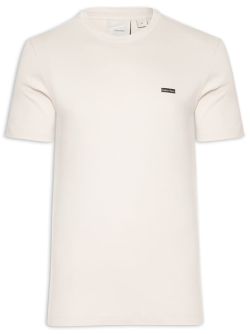 Camiseta Masculina Logo Suedine - Bege