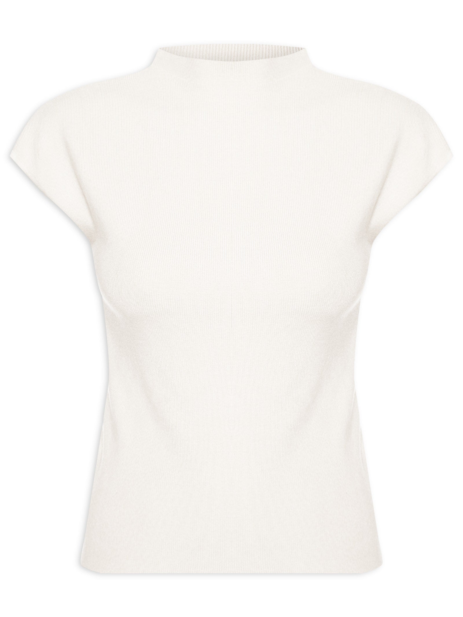 Blusa Feminina Manga Japonesa em Tricot - Off White