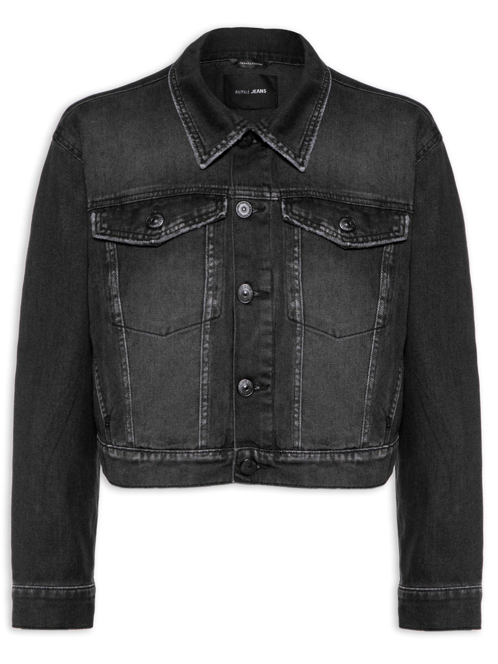 Jaqueta Feminina Jeans 90S Trucker - Preto