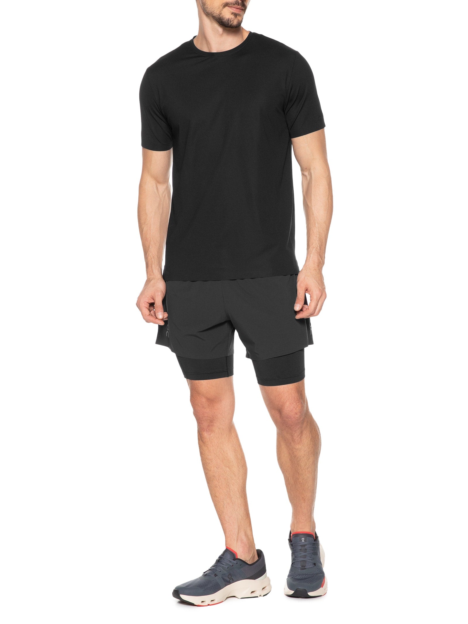 Bermuda Masculina Performance Hybrid Short Black - Preto - Imagem 2