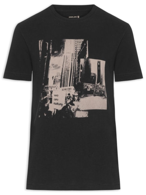 Camiseta Masculina Manga Curta NY Climate March 2 - Preto