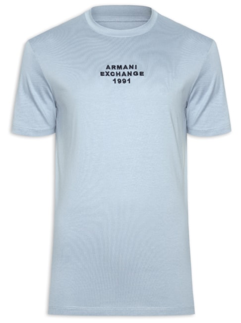 Camiseta Masculina Gola Careca - Azul