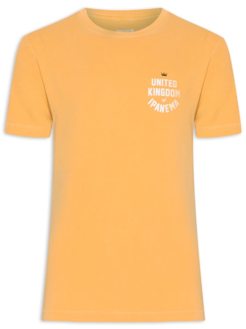 Camiseta Masculina Manga Curta Stone Uki College - Amarelo
