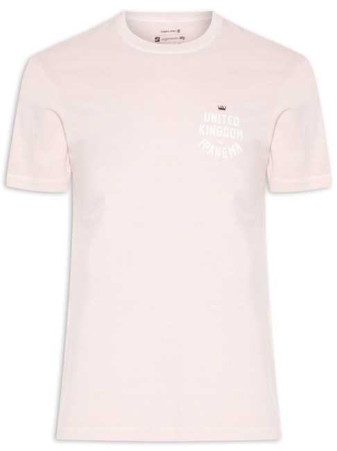 Camiseta Masculina Manga Curta Stone Uki College - Rosa