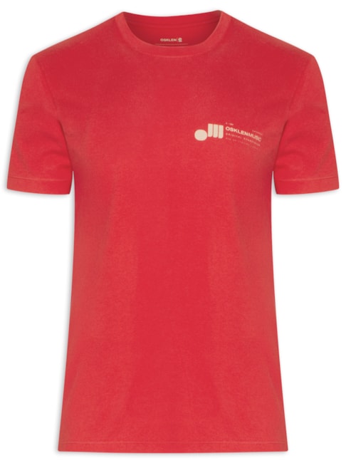 Camiseta Masculina Manga Curta Vintage Music Label - Vermelho