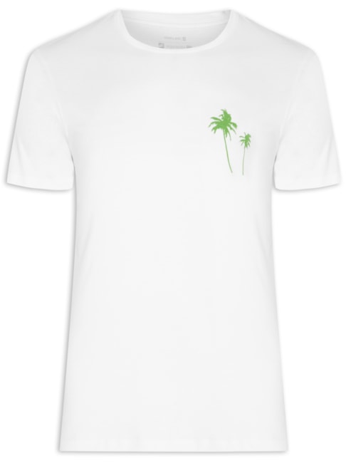Camiseta Masculina Manga Curta Stone Sunset - Branco