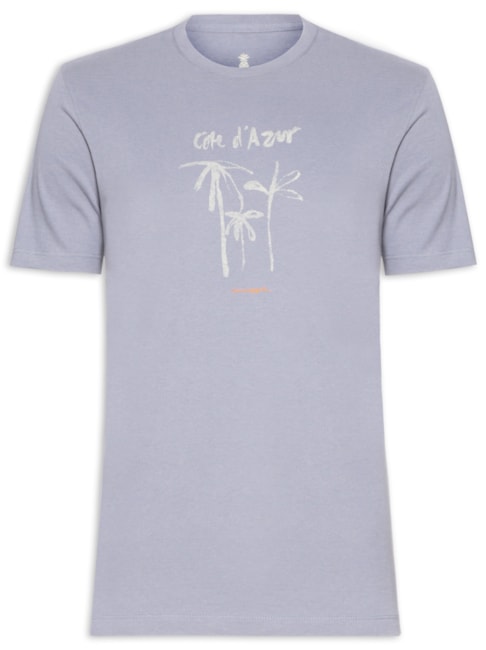 Camiseta Masculina Estampa Cote D'azur - Azul