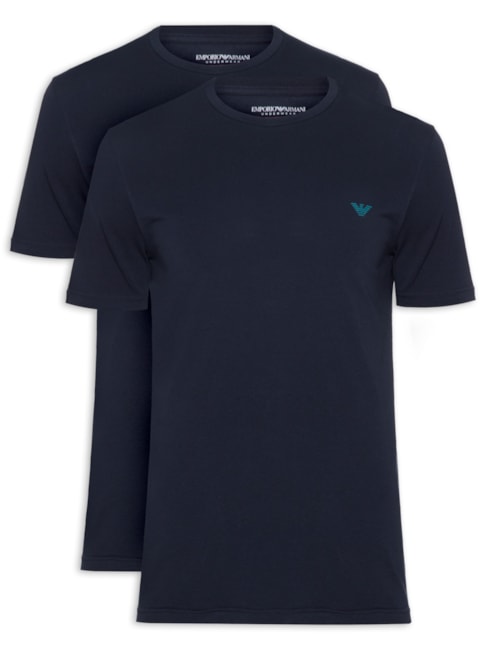Kit De Camiseta Masculina 2 Peças - Azul