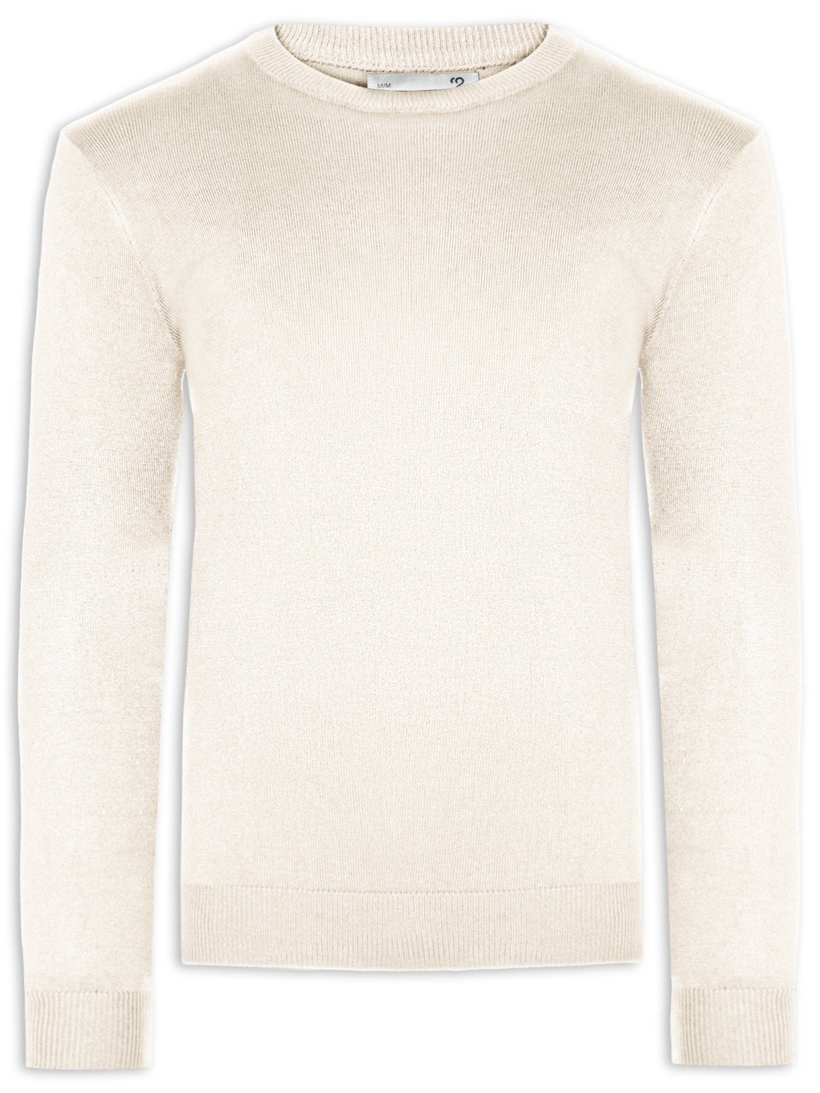 '2 Essential - Suéter Masculino Gola Redonda Básico - Bege