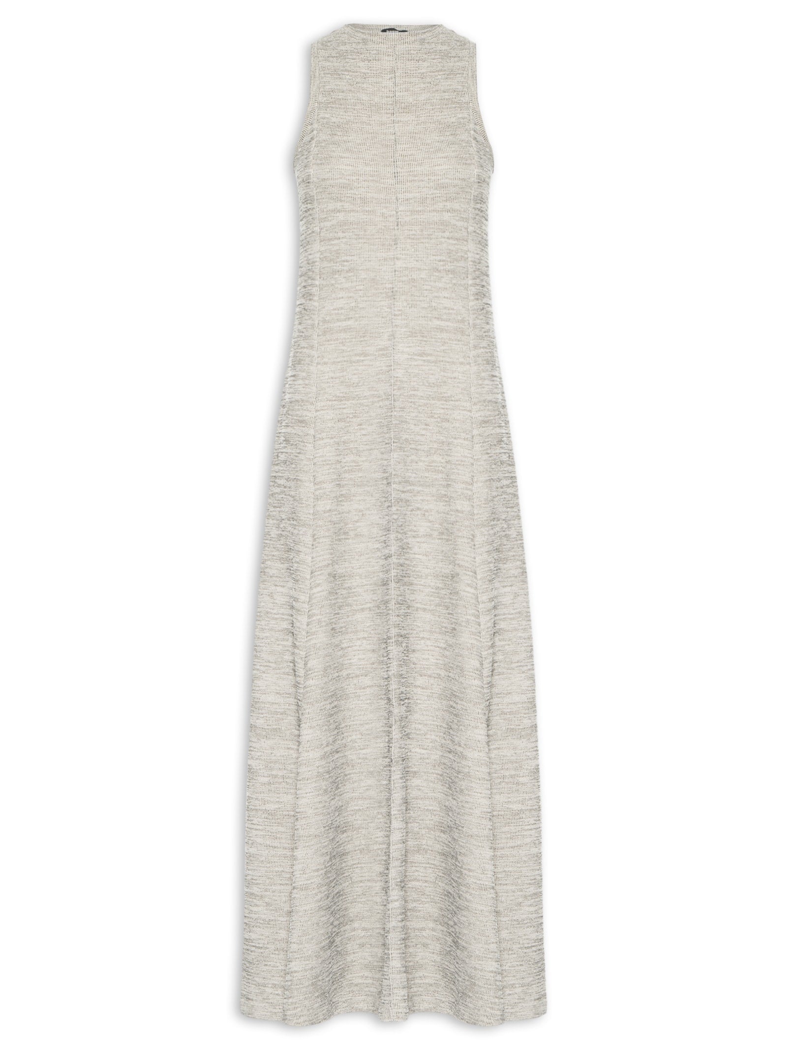 Vestido Tricot Texturizado Mini Gola Esporte - Bege