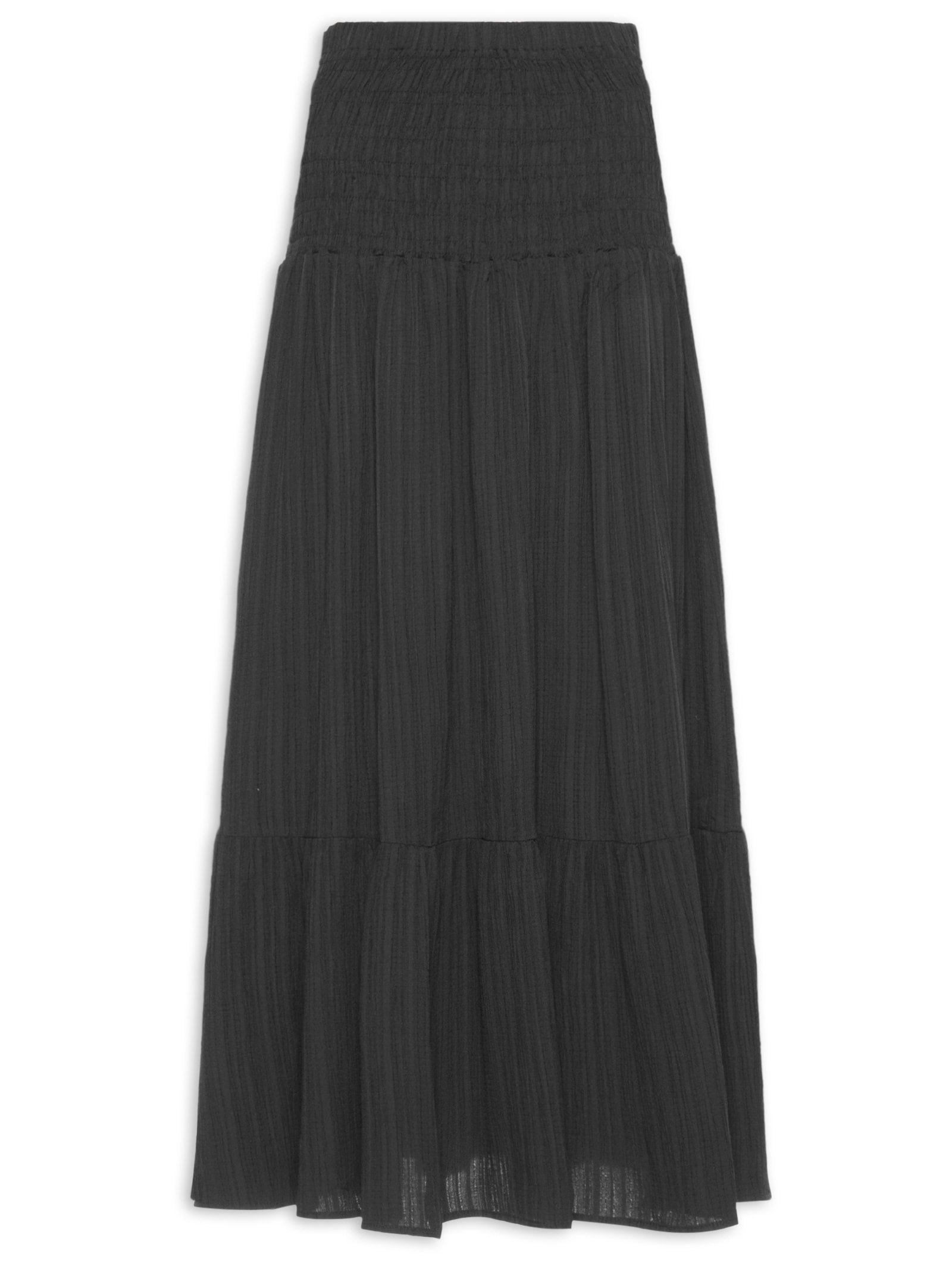 Saia Longa Cós Largo Elástico - Bege