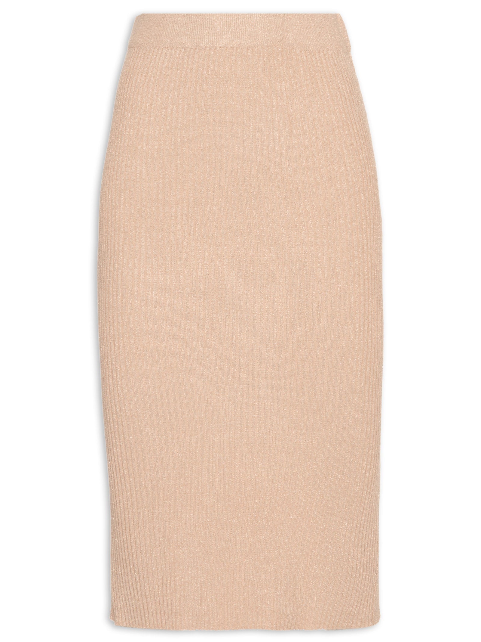 Saia Midi Canelada - Bege