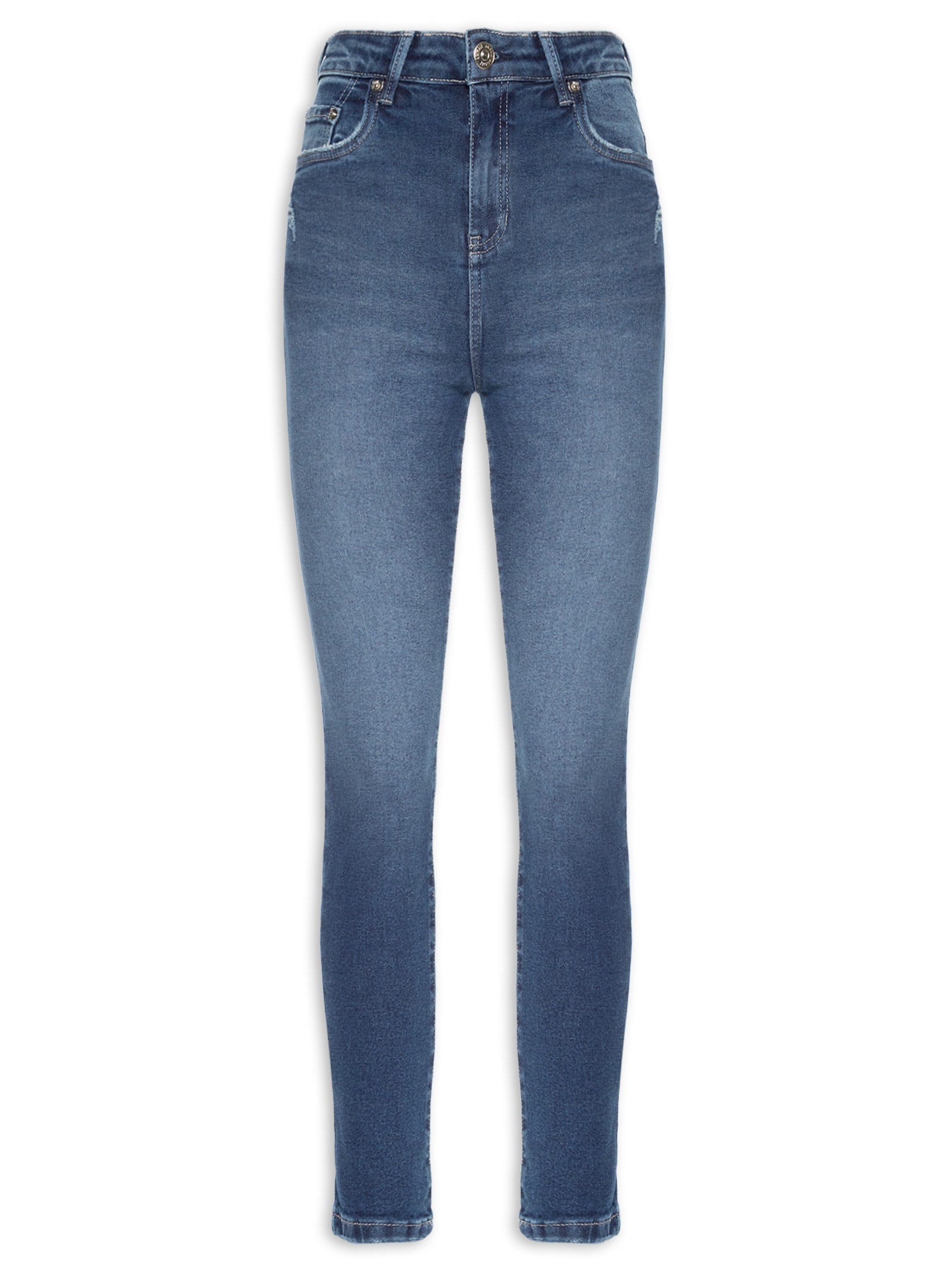 Calça Feminina Jeans Boot Basic High Puidos - Azul