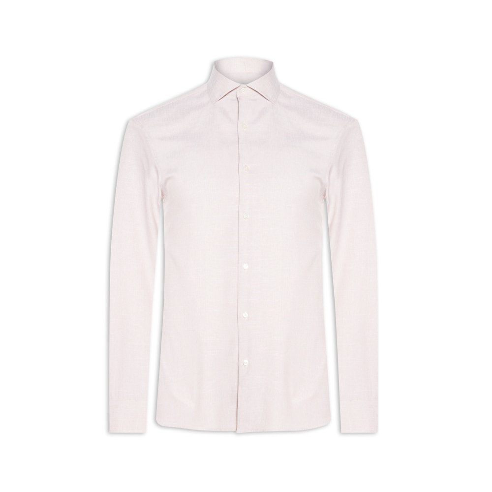 Camisa Masculina Regular Fit Algodão - Bege