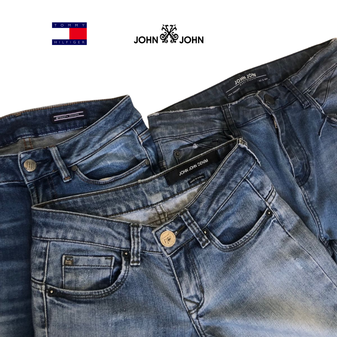 Kit 3 Calças Jeans Masculinas – Tommy Hilfiger & John John