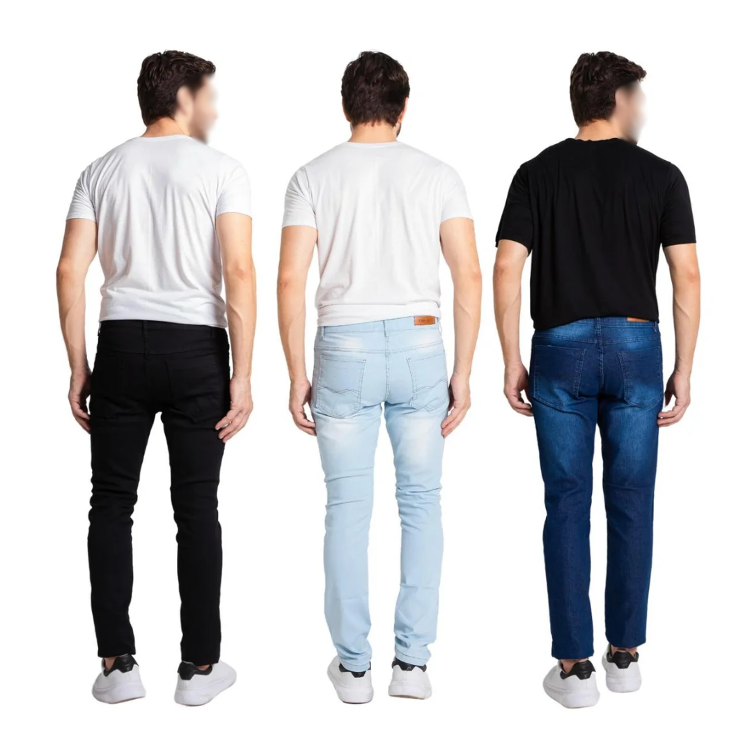 Kit 3 Calças - Jeans Slim Fit