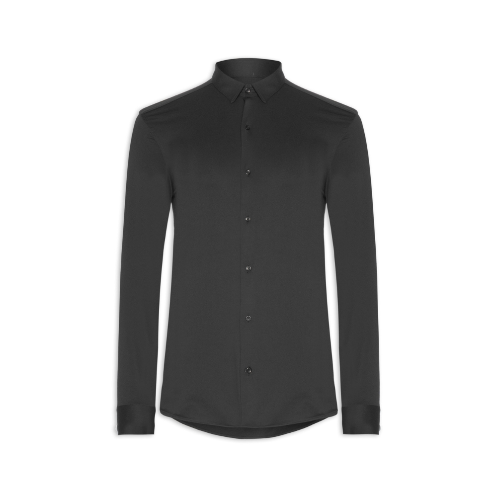 Camisa Masculina Slim Fit Classic Everyday R+ - Preto