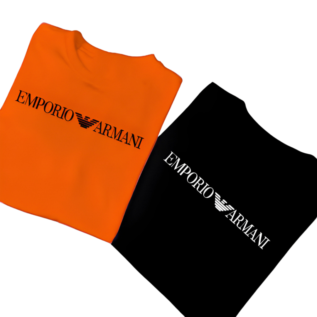 Kit 2 Camisetas Emporio Armani – Impacto e Estilo Urbano